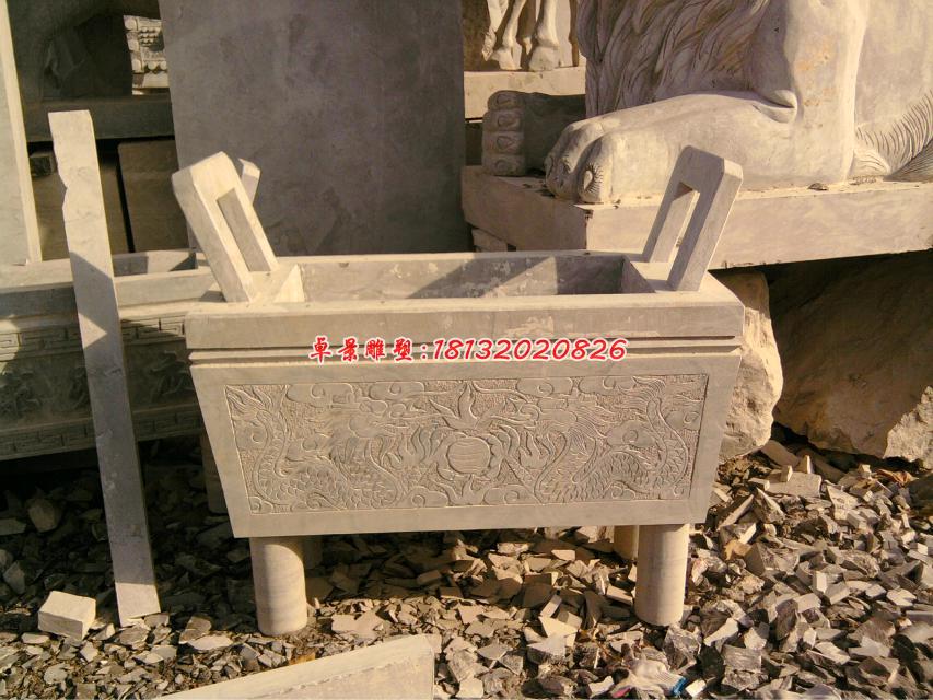 石雕鼎，石雕香爐，寺廟石香爐 (2)