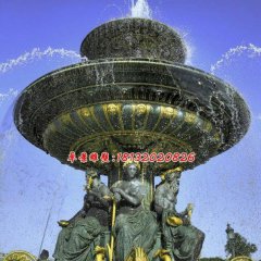 玻璃鋼噴泉雕塑，西方人物噴泉雕塑
