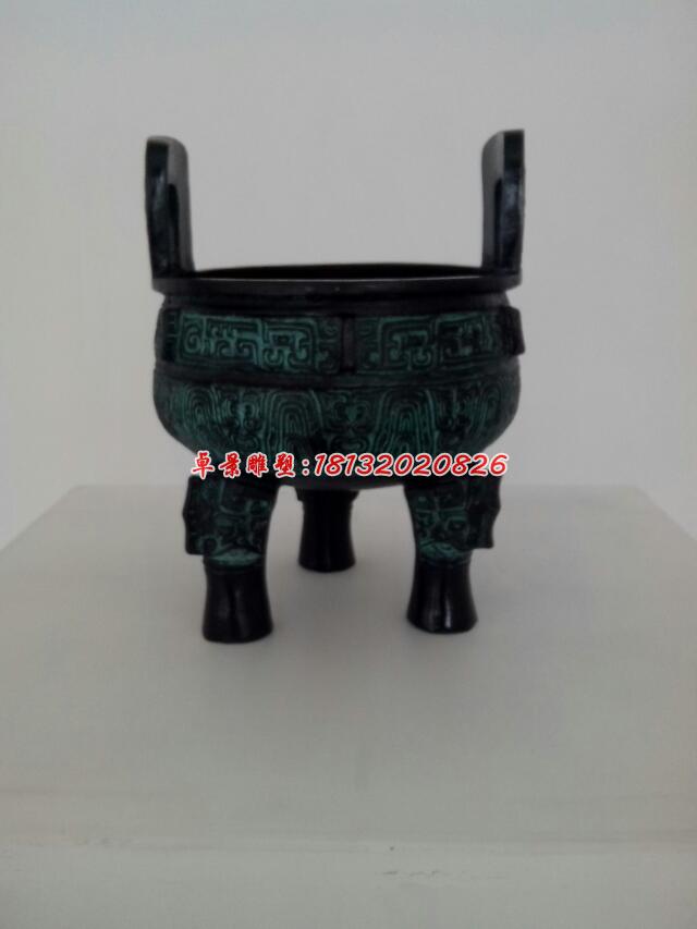 青銅鼎，三足鼎雕塑，銅香爐 (2)