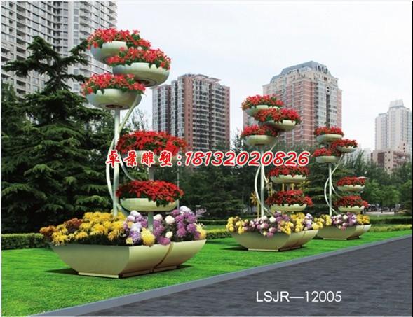 玻璃鋼花盆雕塑，玻璃鋼花架雕塑 (1)