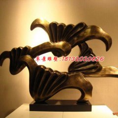 玻璃鋼抽象雕塑，玻璃鋼仿銅雕塑