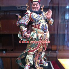 玻璃鋼廣目天王雕塑，玻璃鋼彩繪雕塑