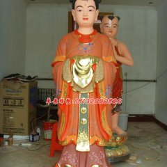 玻璃鋼彩繪龍女雕塑，玻璃鋼彩繪雕塑