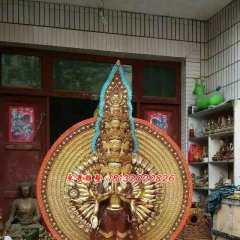 千手觀音銅雕，寺廟銅佛像