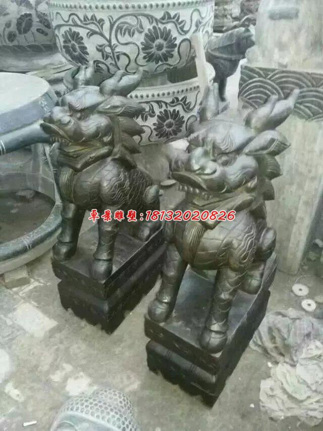 石雕麒麟，古代神獸石雕