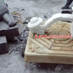 如意石雕，漢白玉如意雕塑