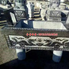 石雕鼎，石雕香爐，寺廟香爐雕塑