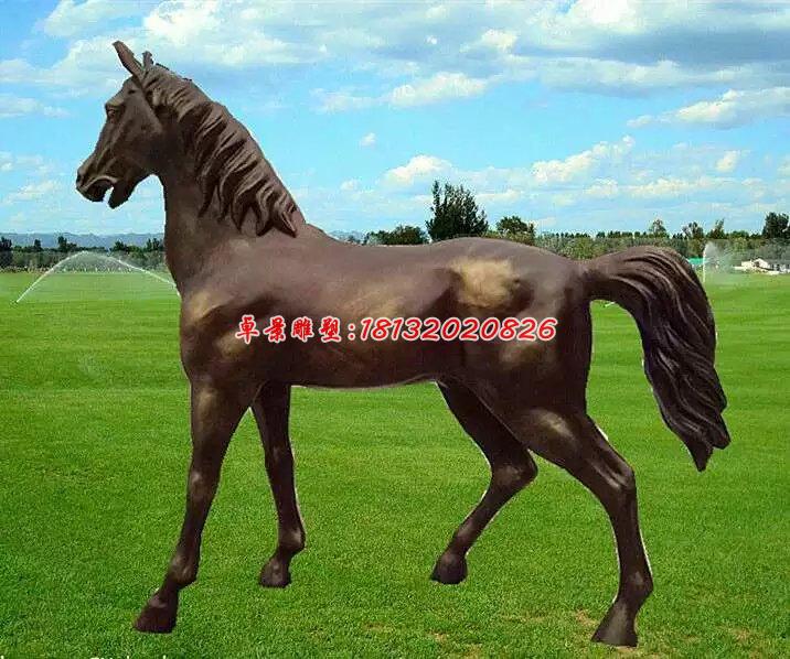 玻璃鋼馬雕塑，仿銅馬雕塑