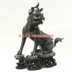 麒麟石雕，黑石麒麟雕塑