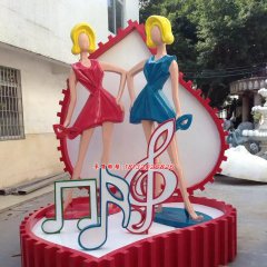 玻璃鋼美女雕塑，玻璃鋼商場雕塑