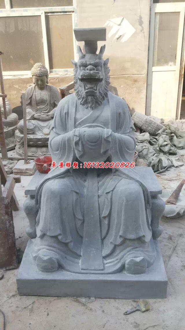 龍王石雕，大理石龍王雕塑