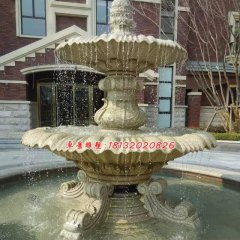 石雕噴水盆，歐式噴泉雕塑