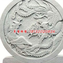 漢白玉神獸浮雕，鳳凰石浮雕