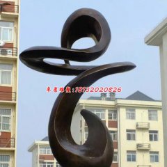 抽象銅雕，小區(qū)景觀抽象雕塑