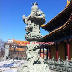 大理石燈雕塑，寺廟石雕燈