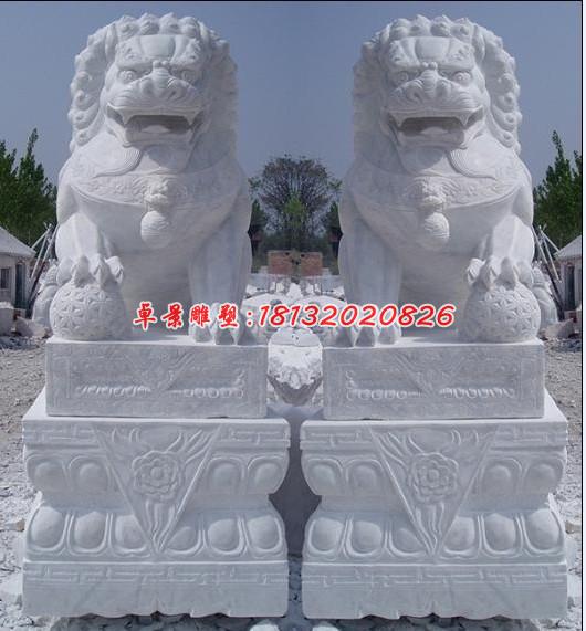 北京獅石雕，漢白玉北京獅雕塑