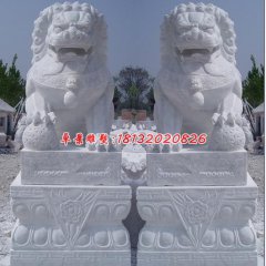 北京獅石雕，漢白玉北京獅雕塑