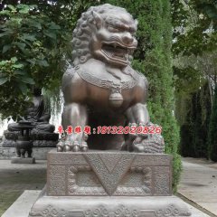 銅雕北京獅，看門獅子雕塑