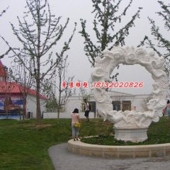 西方小孩石雕，漢白玉景觀石雕