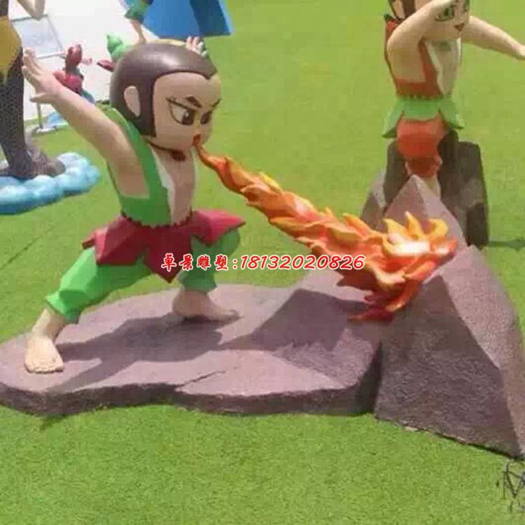 玻璃鋼葫蘆娃雕塑，玻璃鋼動畫人物雕塑 (3)