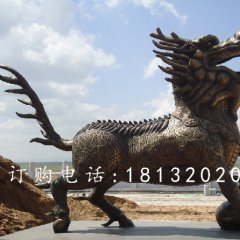 麒麟銅雕，廣場麒麟銅雕