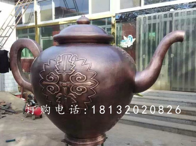 銅水壺，鑄銅水壺雕塑 (2)