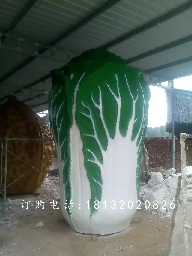 玻璃鋼白菜雕塑，玻璃鋼蔬菜雕塑