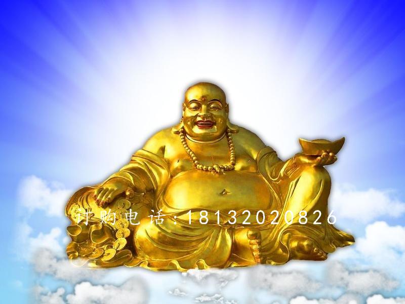 彌勒佛銅雕，鑄銅彌勒佛雕塑 (3)