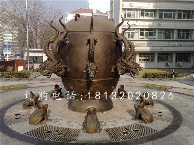 地震儀銅雕，地理學(xué)院景觀銅雕