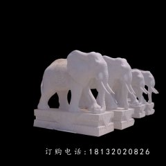 石雕大象，石雕動物雕塑