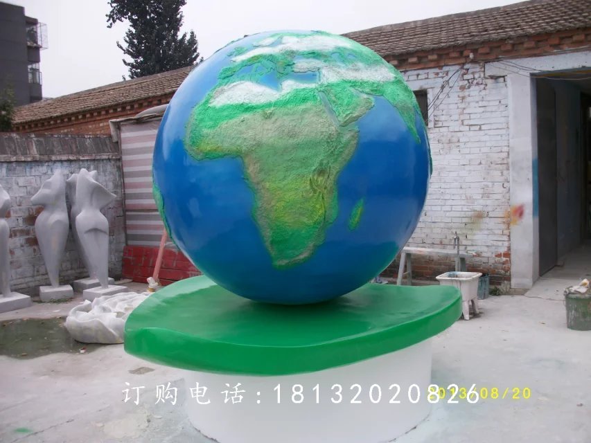 玻璃鋼地球雕塑，校園玻璃鋼雕塑