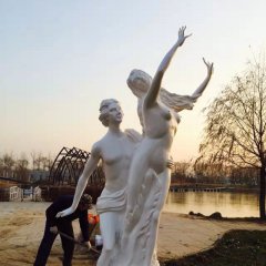 玻璃鋼西方人物雕塑，玻璃鋼情侶雕塑