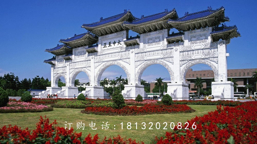 石雕牌坊，五門牌坊，廣場牌坊雕塑 (1)