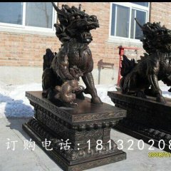 麒麟銅雕，古代神獸銅雕
