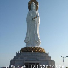 觀音菩薩石雕，三面觀音菩薩石雕，大型觀音菩薩石雕