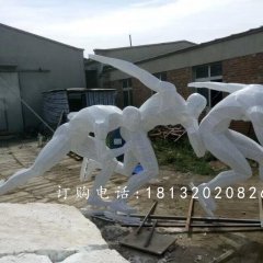 玻璃鋼滑冰雕塑，仿真滑冰雕塑