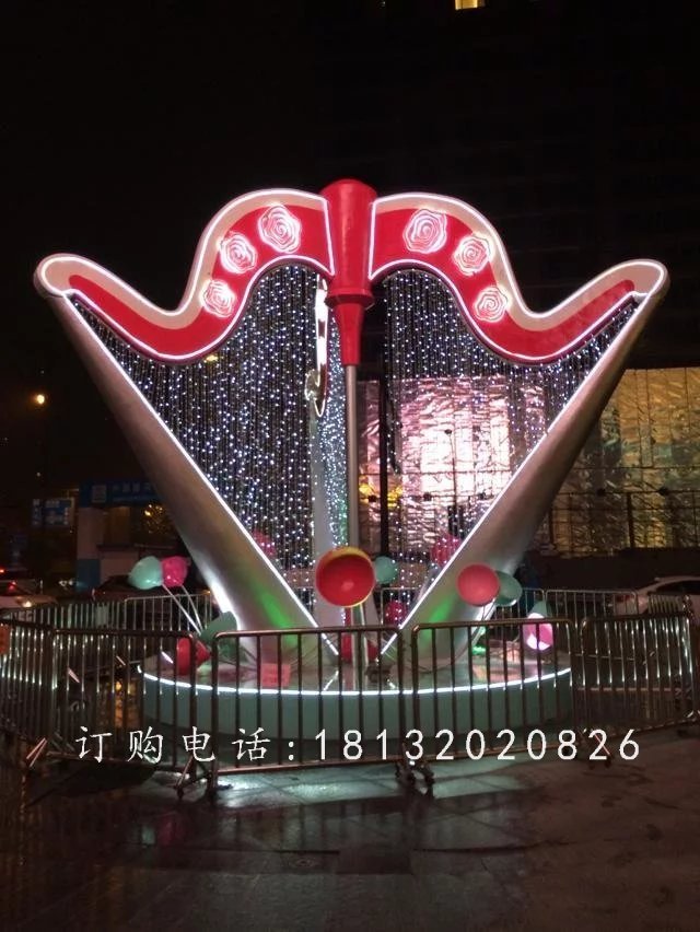 玻璃鋼樂(lè)器雕塑，景觀玻璃鋼雕塑 (2)
