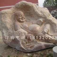 彌勒佛石雕，石材佛像雕塑