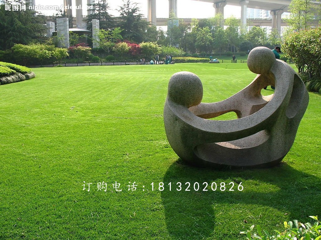 抽象人物石雕，公園抽象人物石雕