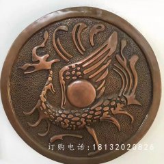 黃銅浮雕，古代神獸銅浮雕
