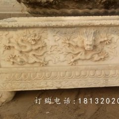 方形石水盆，大理石水盆雕塑