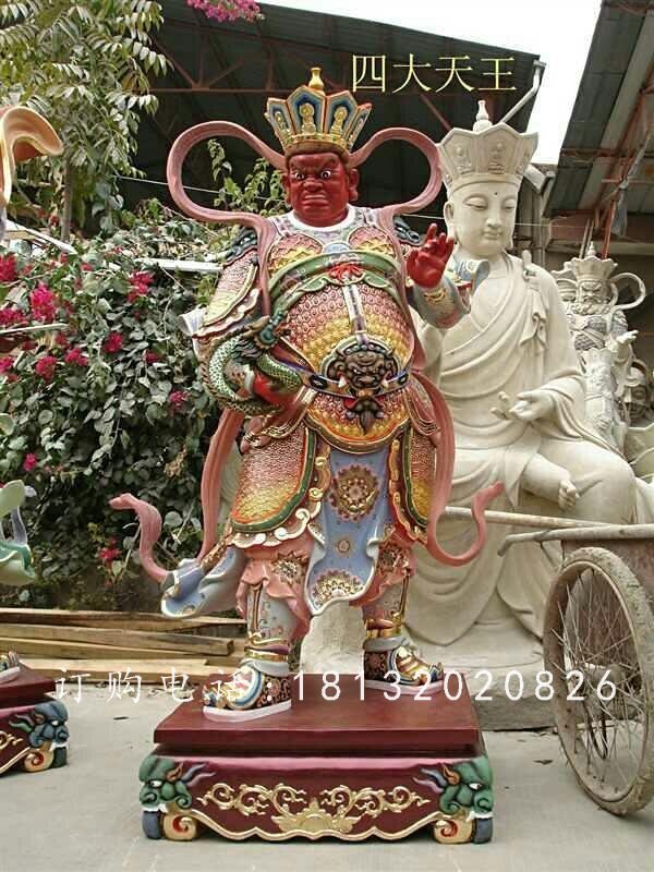 玻璃鋼四大天王，玻璃鋼彩繪雕塑 (1)