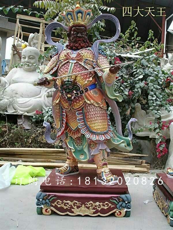 玻璃鋼四大天王，玻璃鋼彩繪雕塑 (2)
