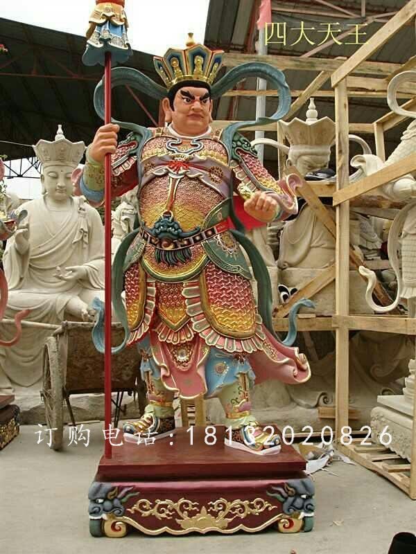 玻璃鋼四大天王，玻璃鋼彩繪雕塑 (4)