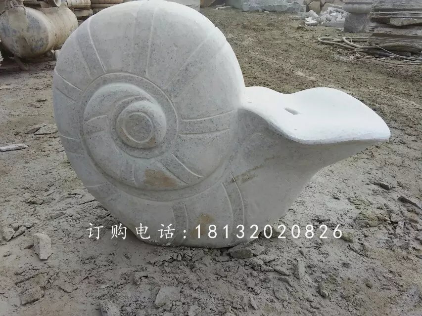 大理石蝸牛動物雕塑,蝸牛石雕 (2)