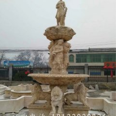黃銹石噴泉雕塑，組合噴泉石雕