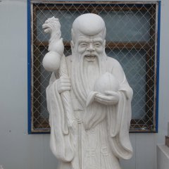漢白玉老壽星雕塑，石雕壽星公