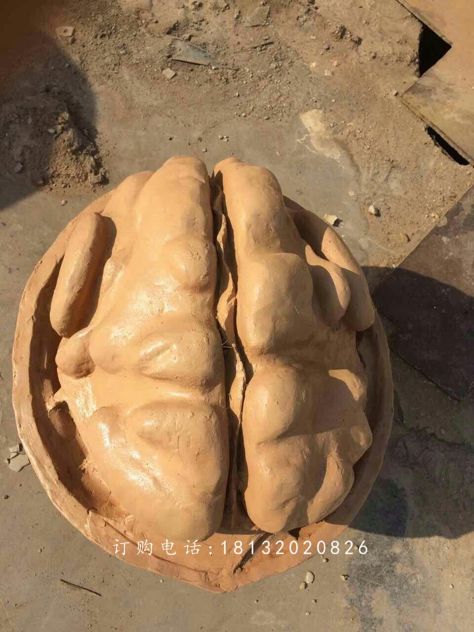 核桃雕塑，仿真玻璃鋼雕塑 (2)