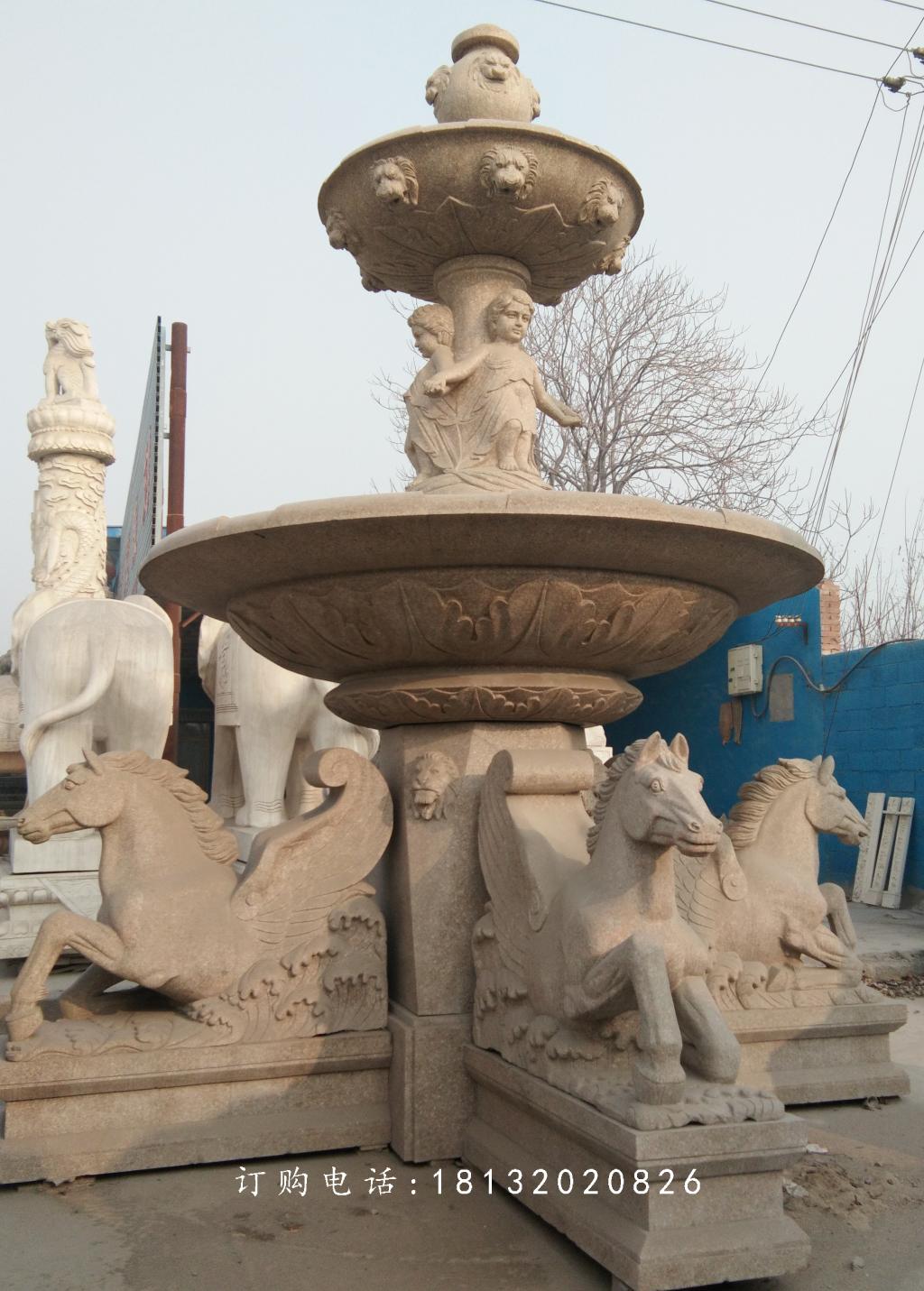 石雕噴泉，歐式噴泉，大理石噴泉