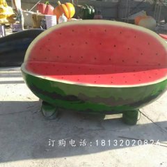 西瓜雕塑，玻璃鋼仿真水果雕塑